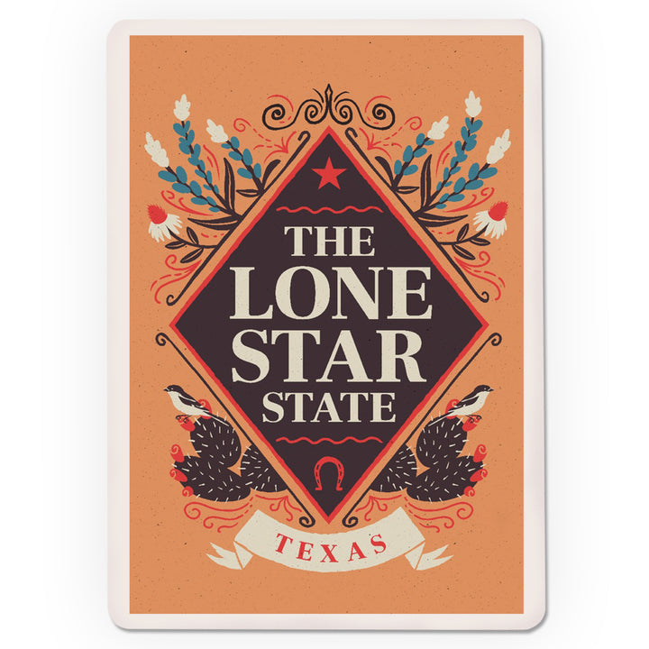 Playing Cards, Texas, State Motto Crest, State Series, 52 Card Deck with Jokers in Box, Unique Art Cards Lantern Press 