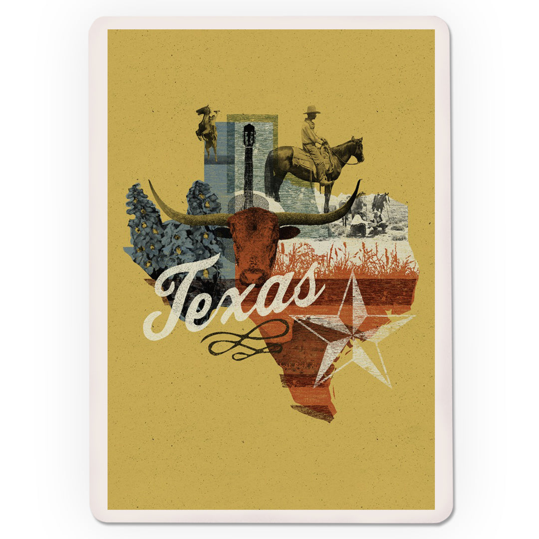 Playing Cards, Texas, State Photomontage, State Series, 52 Card Deck with Jokers in Box, Unique Art Cards Lantern Press 