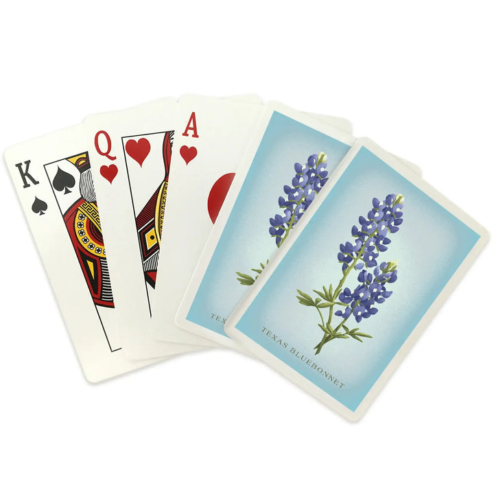Playing Cards, Texas, Vintage Flora, State Series, Blue Bonnet, 52 Card Deck with Jokers in Box, Unique Art Cards Lantern Press 