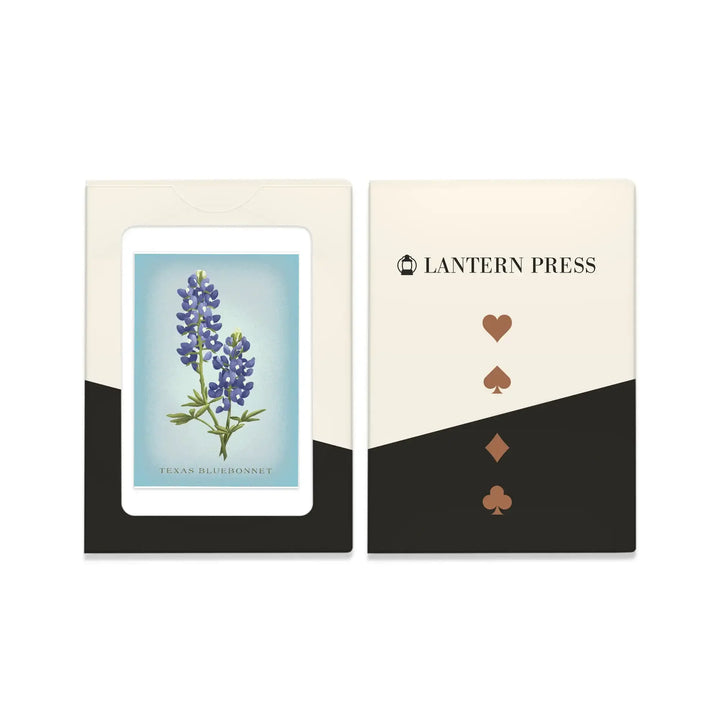 Playing Cards, Texas, Vintage Flora, State Series, Blue Bonnet, 52 Card Deck with Jokers in Box, Unique Art Cards Lantern Press 