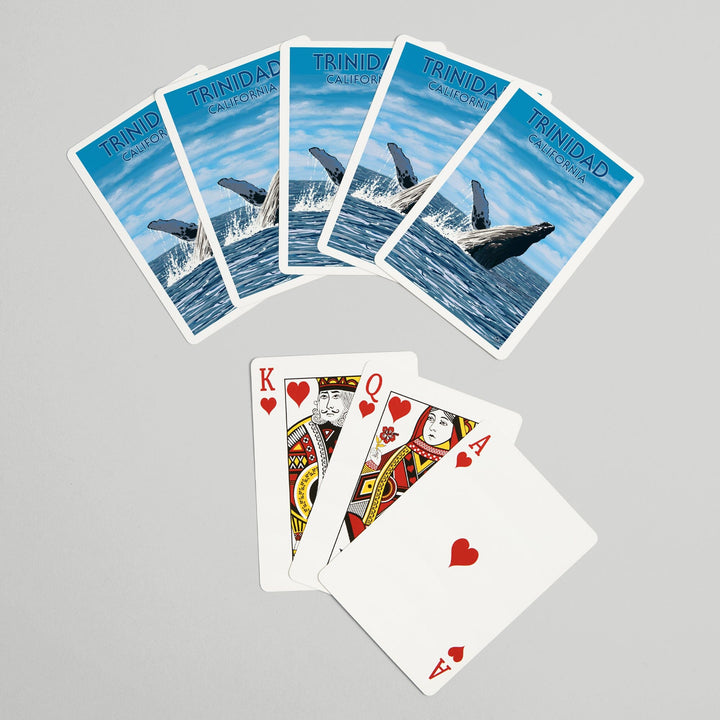 Playing Cards, Trinidad, California, Humpback Whale, 52 Card Deck with Jokers in Box, Unique Art Cards Lantern Press 