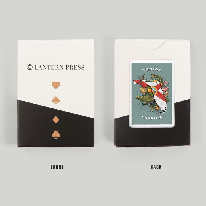 Playing Cards, Venice, Florida, State Treasure Trove, State Series, 52 Card Deck with Jokers in Box, Unique Art Cards Lantern Press 