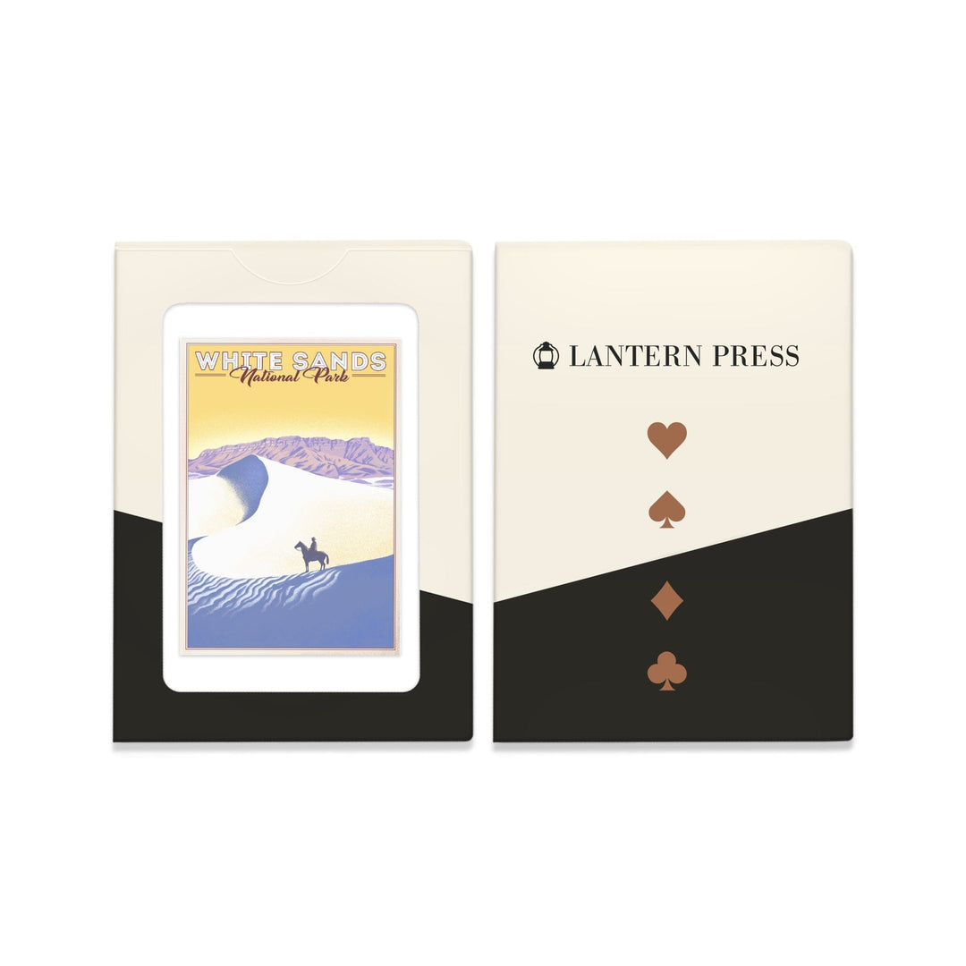 Playing Cards, White Sands National Park, Litho, 52 Card Deck with Jokers in Box, Unique Art Cards Lantern Press 