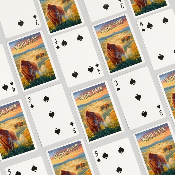 Playing Cards, Wind Cave National Park, South Dakota, Oil Painting, 52 Card Deck with Jokers in Box, Unique Art Cards Lantern Press 