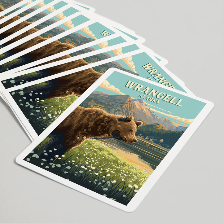 Playing Cards, Wrangell, Alaska, Painterly, Bear, 52 Card Deck with Jokers in Box, Unique Art Cards Lantern Press 