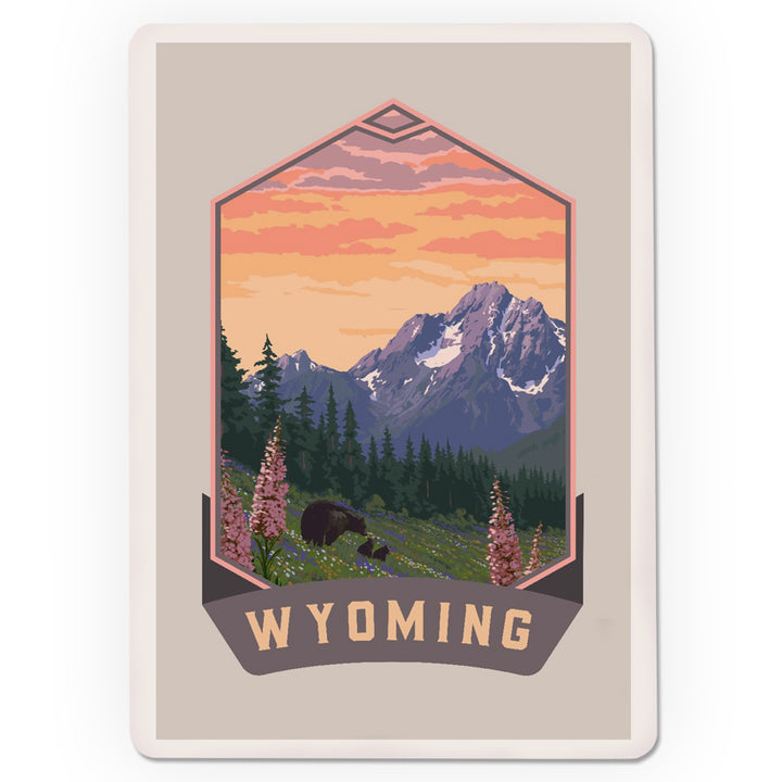 Playing Cards, Wyoming, Bear and Spring Flowers, Painterly, Contour, 52 Card Deck with Jokers in Box, Unique Art Cards Lantern Press 