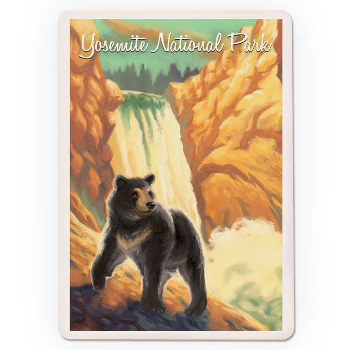 Playing Cards, Yosemite National Park, California, Black Bear, Falls, Oil Painting, 52 Card Deck with Jokers in Box, Unique Art Cards Lantern Press 