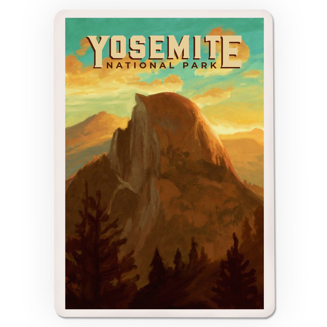 Playing Cards, Yosemite National Park, California, Half Dome, Oil Painting, 52 Card Deck with Jokers in Box, Unique Art Cards Lantern Press 