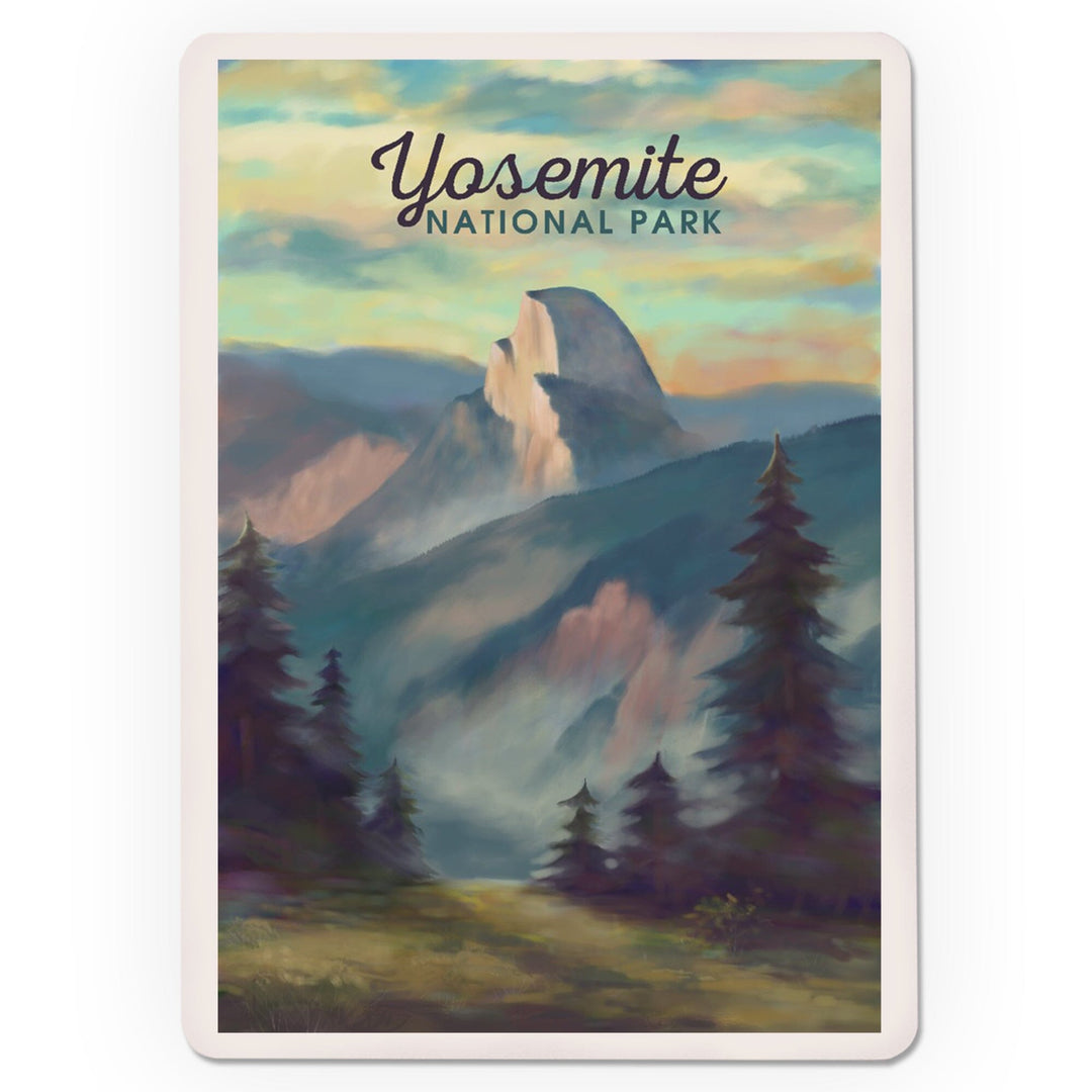 Playing Cards, Yosemite National Park, California, Half Dome Scene, Oil Painting, 52 Card Deck with Jokers in Box, Unique Art Cards Lantern Press 