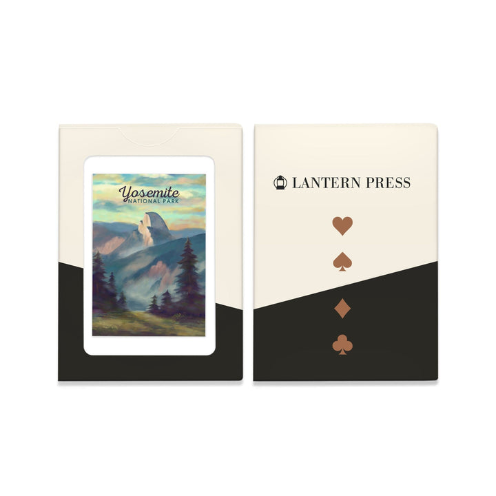 Playing Cards, Yosemite National Park, California, Half Dome Scene, Oil Painting, 52 Card Deck with Jokers in Box, Unique Art Cards Lantern Press 