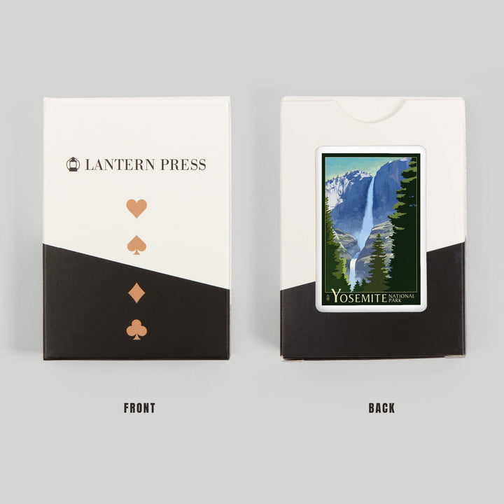 Playing Cards, Yosemite National Park, California, Yosemite Falls, Lithography, 52 Card Deck with Jokers in Box, Unique Art Cards Lantern Press 