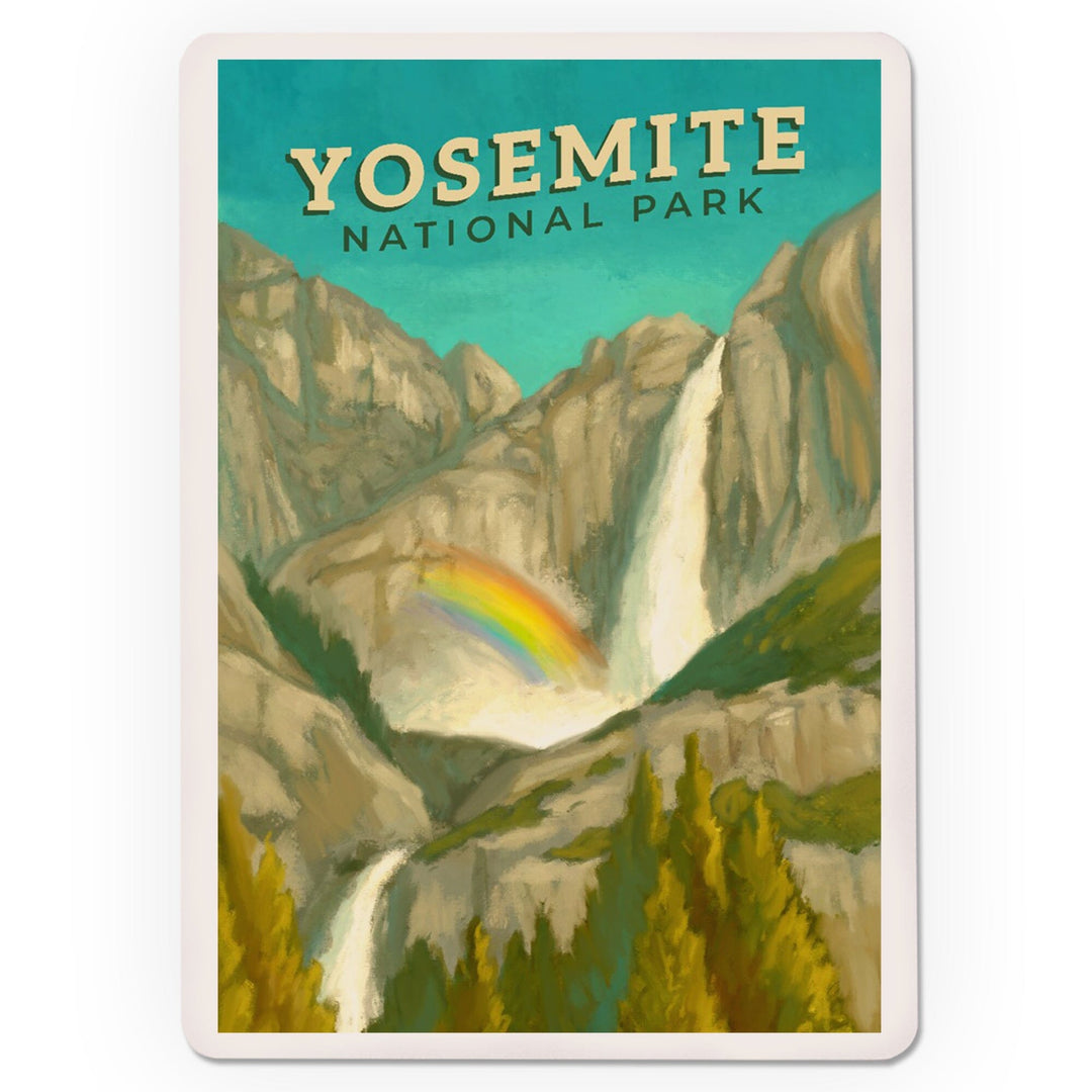 Playing Cards, Yosemite National Park, California, Yosemite Falls, Oil Painting, 52 Card Deck with Jokers in Box, Unique Art Cards Lantern Press 