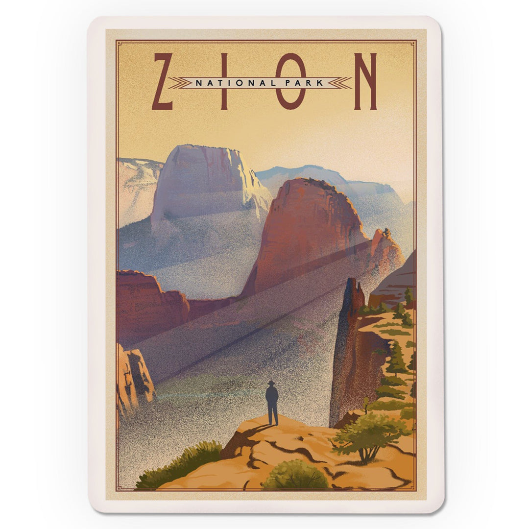 Playing Cards, Zion National Park, Lithograph, 52 Card Deck with Jokers in Box, Unique Art Cards Lantern Press 