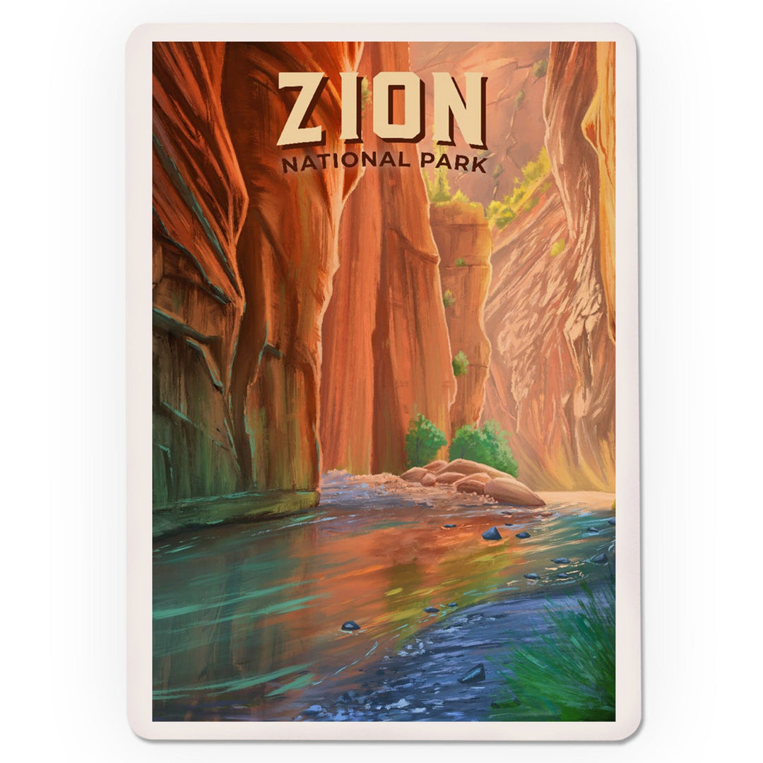 Playing Cards, Zion National Park, Utah, The Narrows, Oil Painting, 52 Card Deck with Jokers in Box, Unique Art Cards Lantern Press 