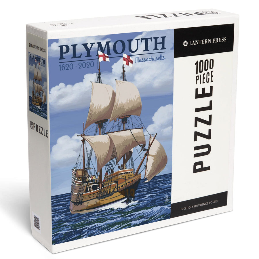 Plymouth, Massachusetts, 1620-2020, Mayflower, Jigsaw Puzzle Puzzle Lantern Press 