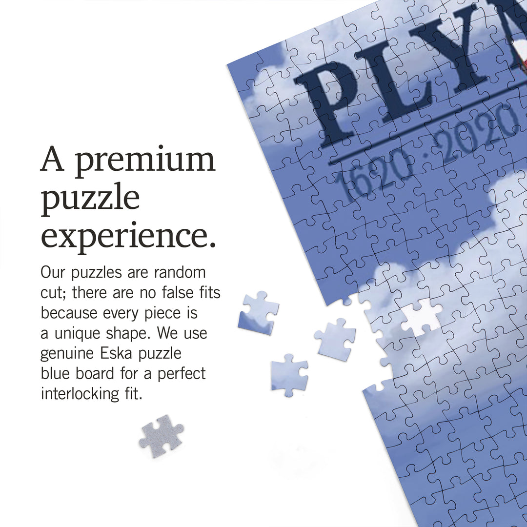 Plymouth, Massachusetts, 1620-2020, Mayflower, Jigsaw Puzzle Puzzle Lantern Press 