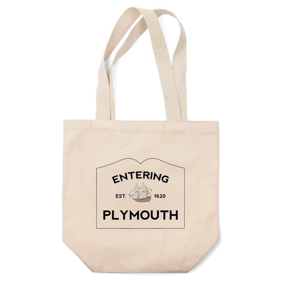 Plymouth, Massachusetts, Entering Plymouth, Weather Vane, Lantern Press Artwork, Tote Bag Totes Lantern Press 