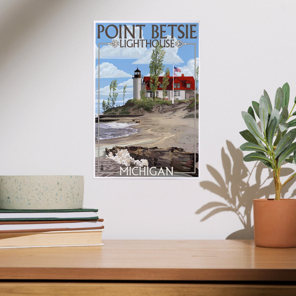Point Betsie Lighthouse, Michigan, Art & Giclee Prints Art Lantern Press 