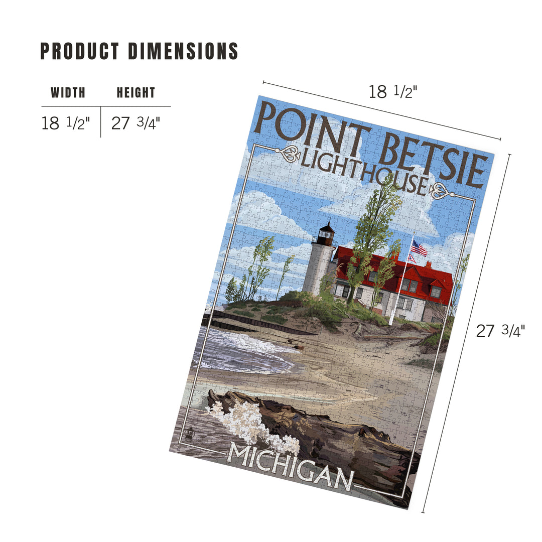 Point Betsie Lighthouse, Michigan, Jigsaw Puzzle Puzzle Lantern Press 
