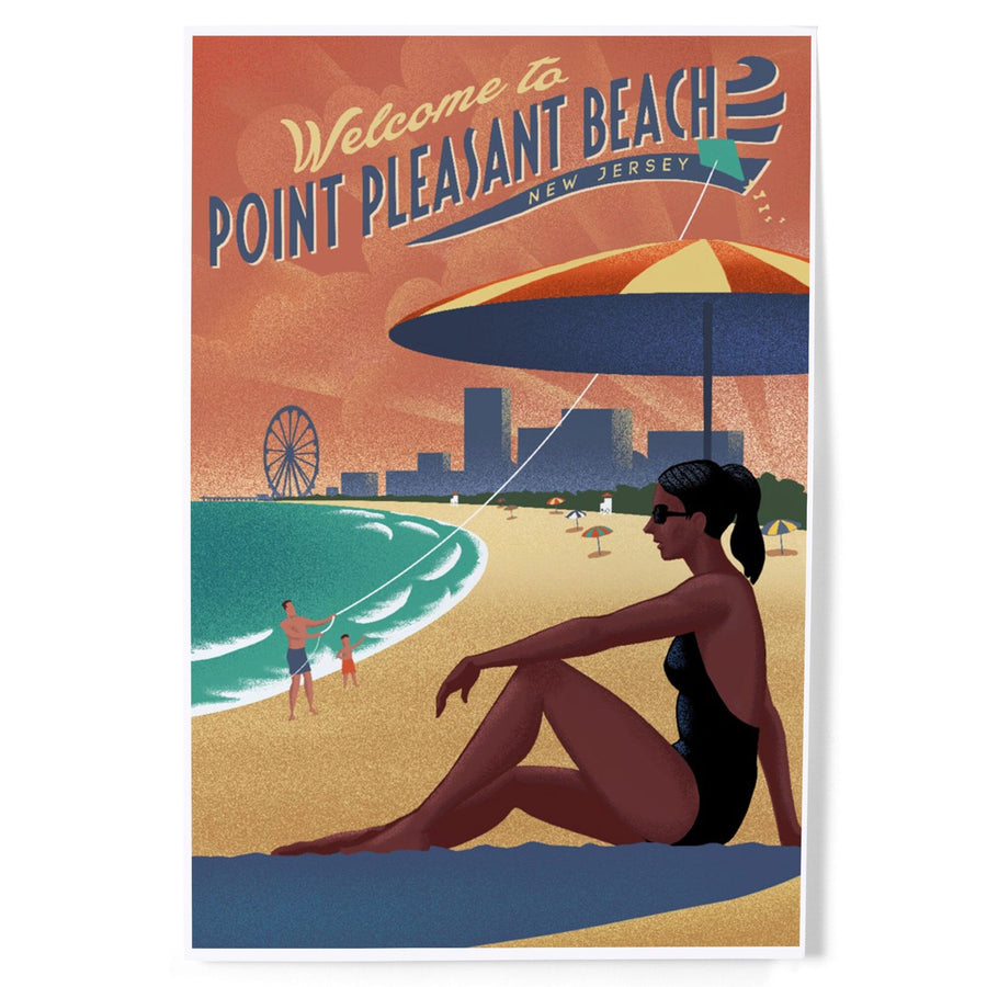 Point Pleasant, New Jersey, Beach Scene, Litho, Art & Giclee Prints Art Lantern Press 