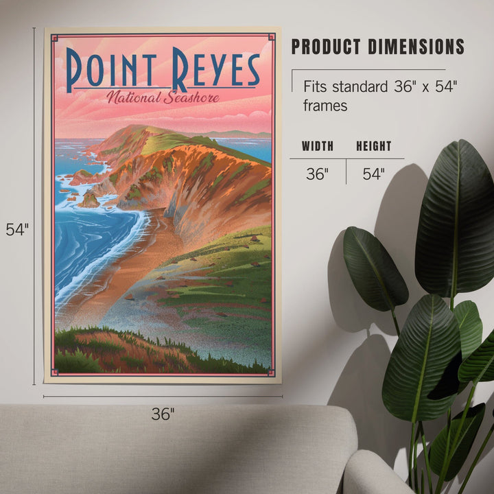 Point Reyes National Seashore, California, Lithograph, Art & Giclee Prints Art Lantern Press 