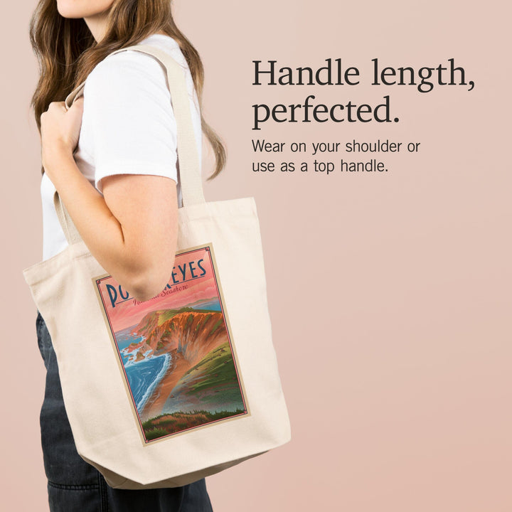 Point Reyes National Seashore, California, Lithograph, Tote Bag Totes Lantern Press 