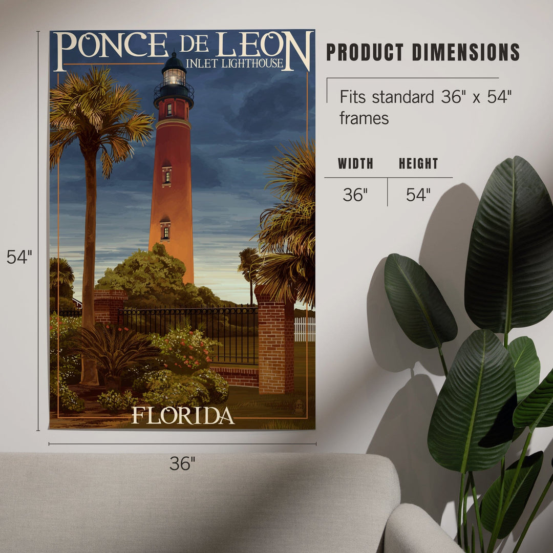 Ponce De Leon Inlet Lighthouse, Florida, Dusk Scene, Art & Giclee Prints Art Lantern Press 