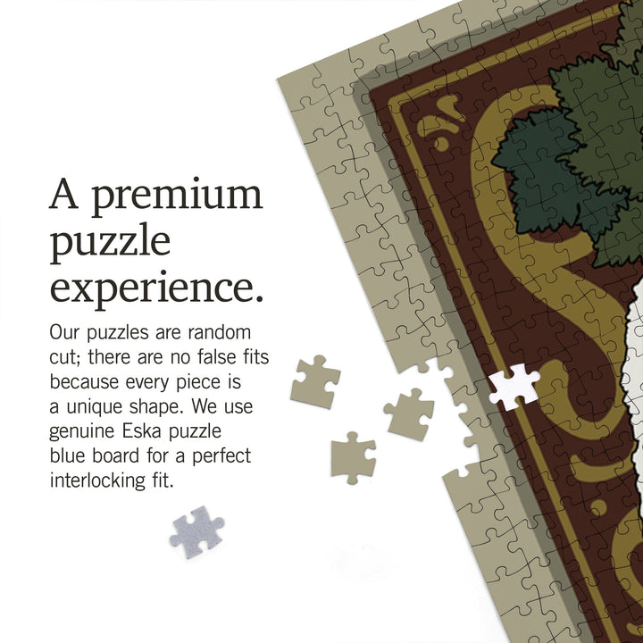 Poodle, Retro Winery Ad, Jigsaw Puzzle Puzzle Lantern Press 
