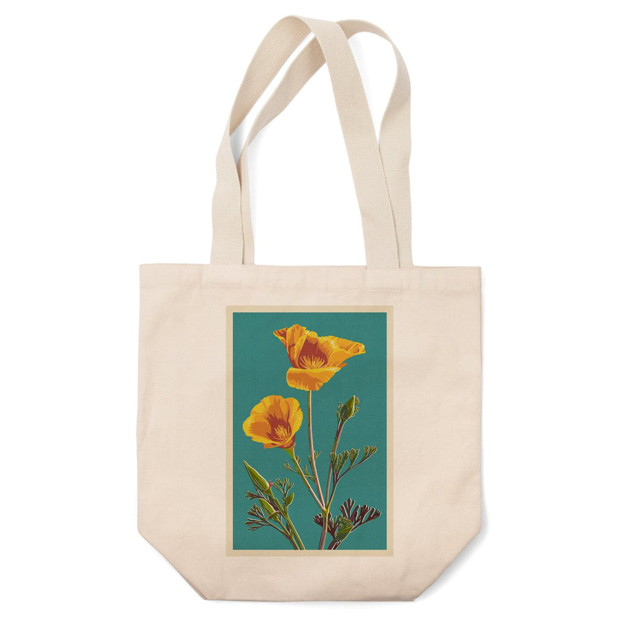 Poppy, Letterpress, Tote Bag Totes Lantern Press 