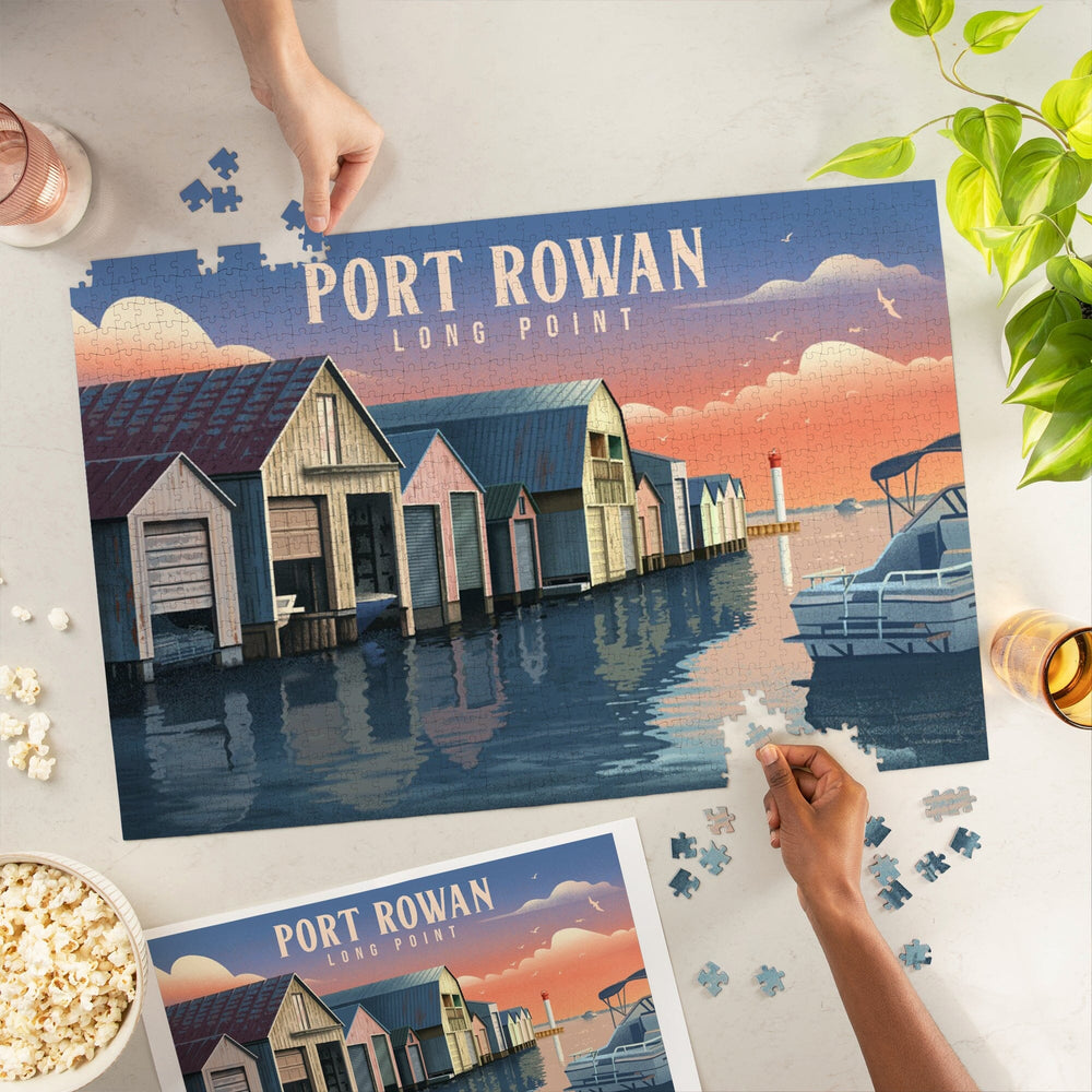 Port Rowan, Ontario, Canada, Long Point, Lithograph, Jigsaw Puzzle Puzzle Lantern Press 