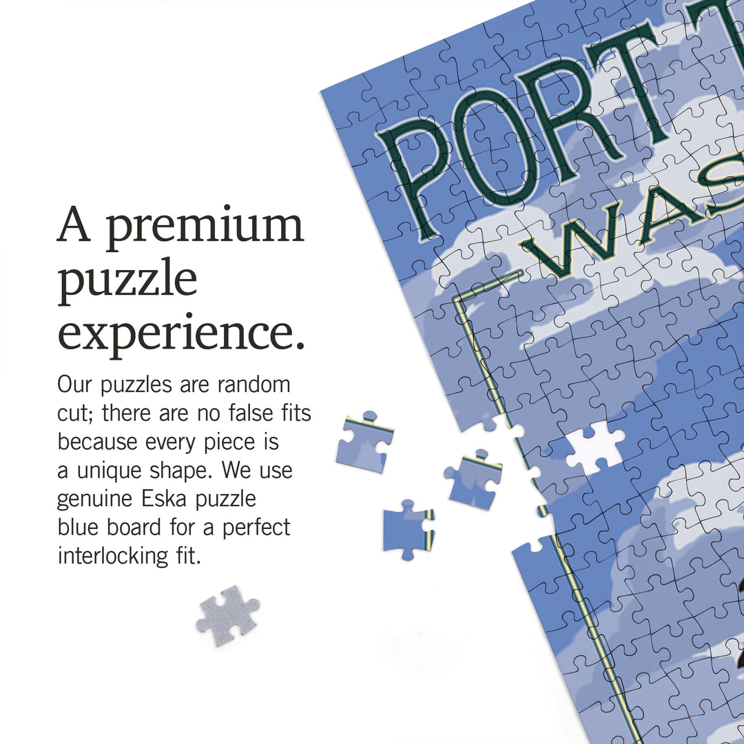 Port Townsend, Washington, Bald Eagle and Chicks, Jigsaw Puzzle Puzzle Lantern Press 