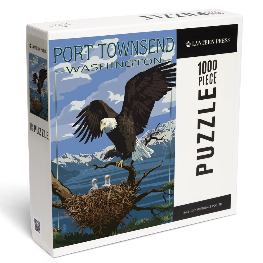 Port Townsend, Washington, Bald Eagle and Chicks, Jigsaw Puzzle Puzzle Lantern Press 
