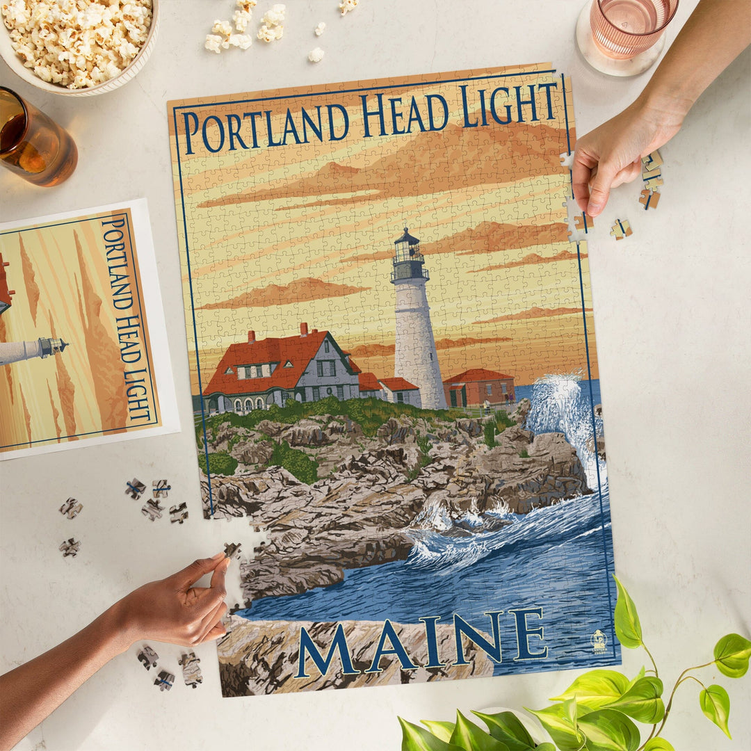 Portland, Maine, Portland Head Light, Jigsaw Puzzle Puzzle Lantern Press 