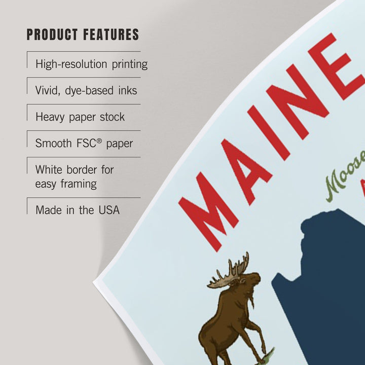Portland, Maine, Typography and Icons, Art & Giclee Prints Art Lantern Press 
