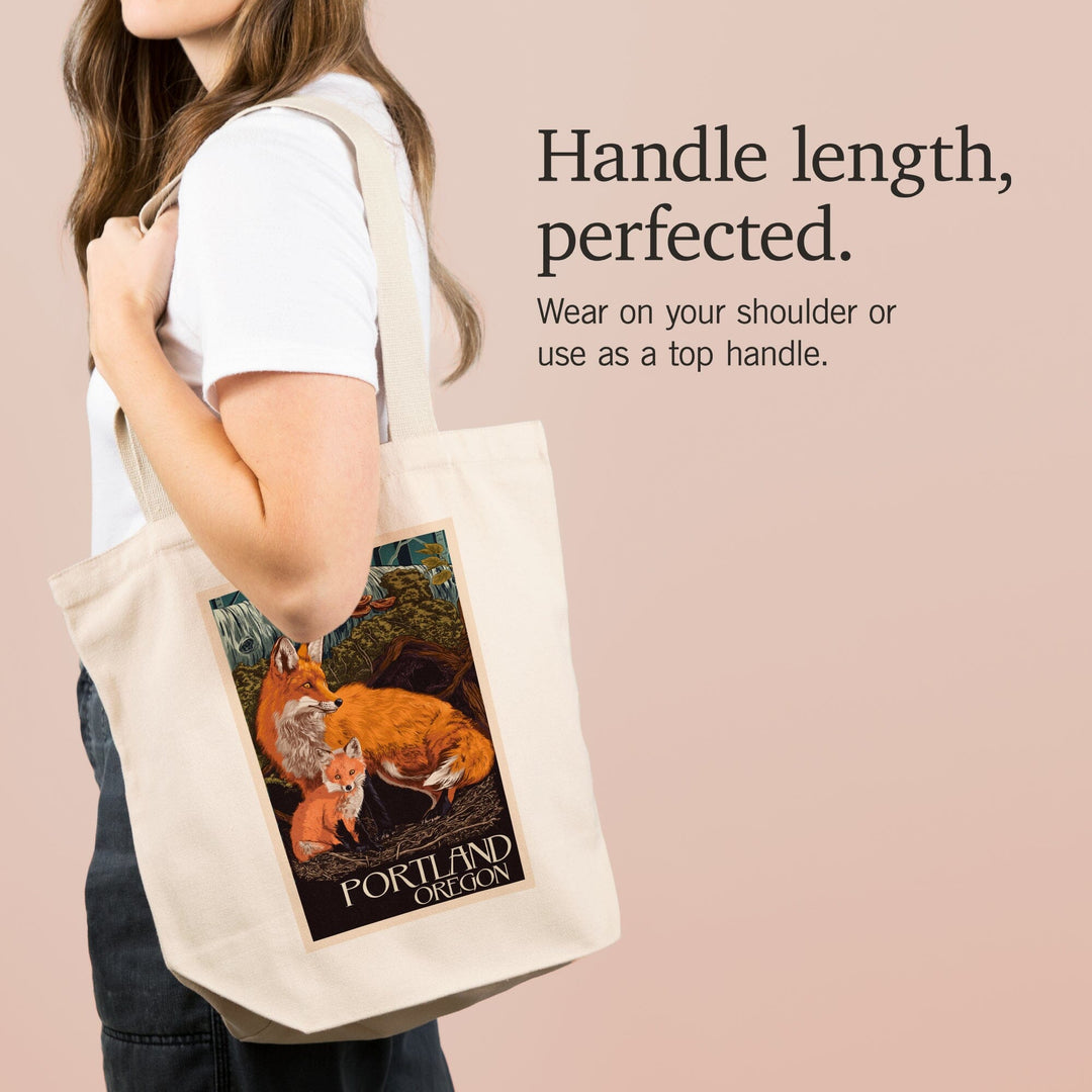 Portland, Oregon, Fox and Kit, Letterpress, Tote Bag Totes Lantern Press 