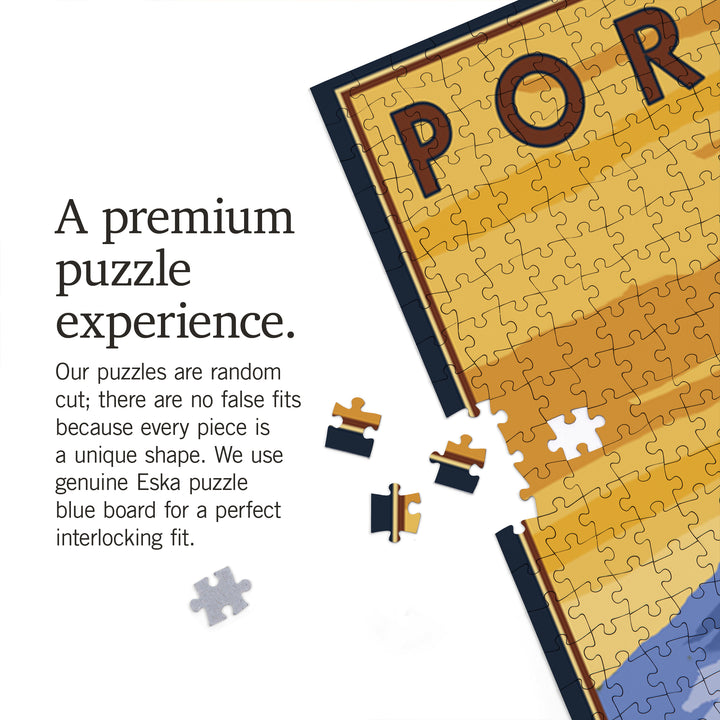 Portland, Oregon, Mountain Bike, Jigsaw Puzzle Puzzle Lantern Press 