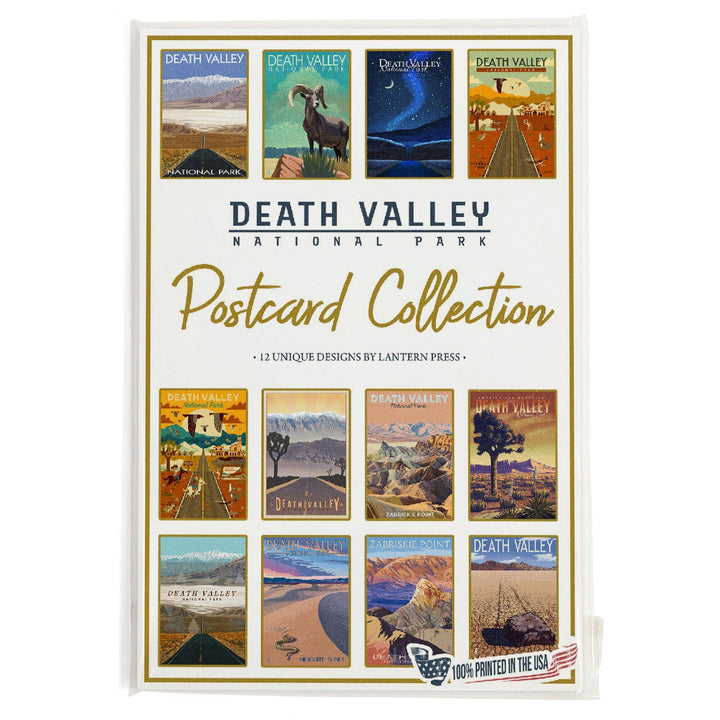 Postcards, Death Valley National Park Set, California and Nevada, 12 Different Original Hand Illustrated 4x6 Postcards by Lantern Press postcard packs Lantern Press 