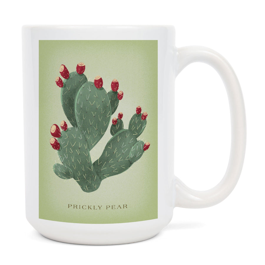 Prickly Pear, Vintage Flora, Lantern Press Artwork, Ceramic Mug Mugs Lantern Press 