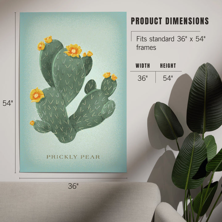 Prickly Pear with Yellow Flowers, Vintage Flora, Art & Giclee Prints Art Lantern Press 