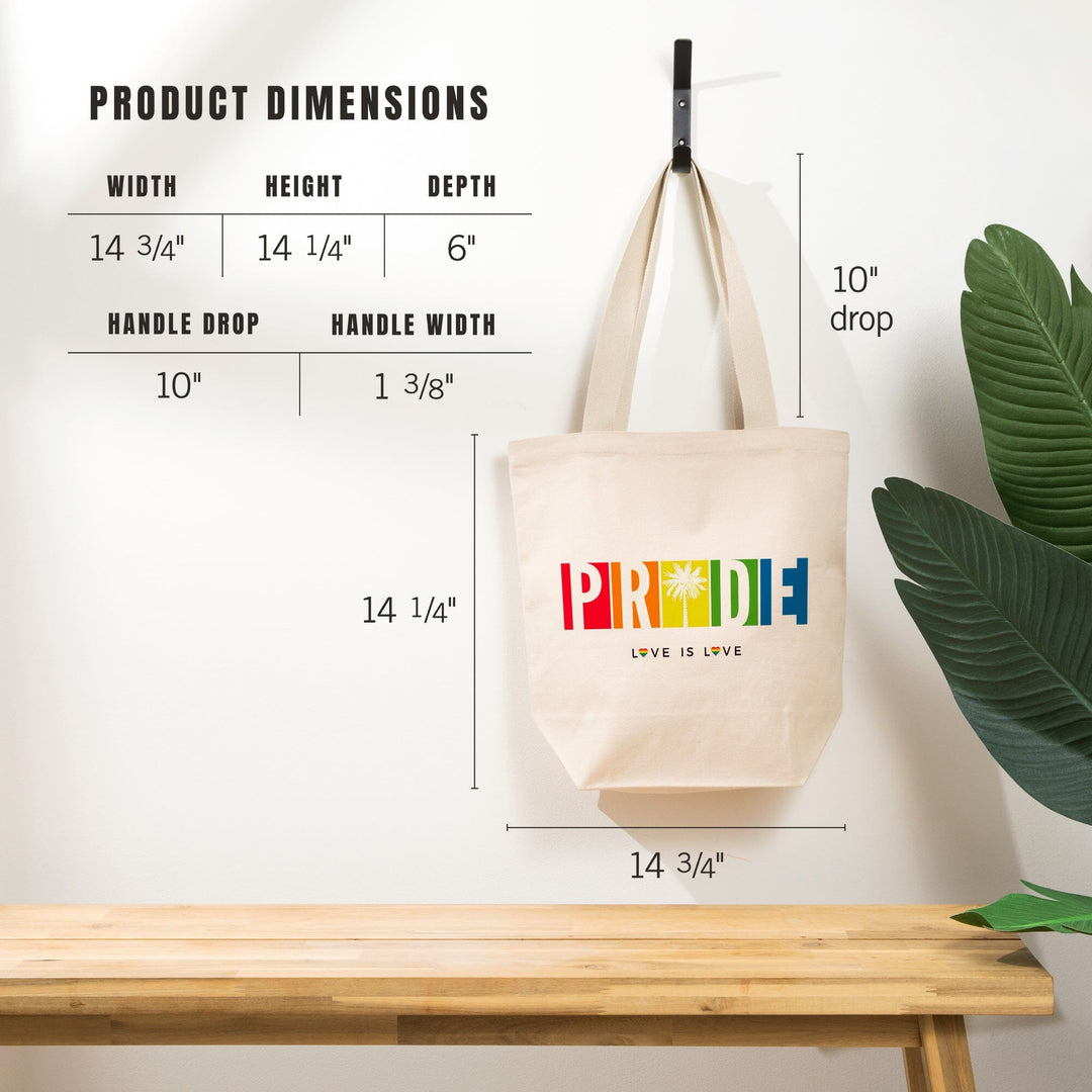 PRIDE, Color Block Design, Icon Boxes and Tree, Tote Bag Totes Lantern Press 