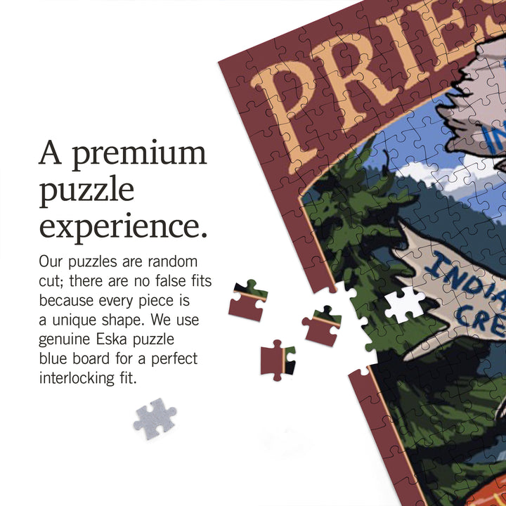 Priest Lake, Idaho, Destinations Sign, Jigsaw Puzzle Puzzle Lantern Press 