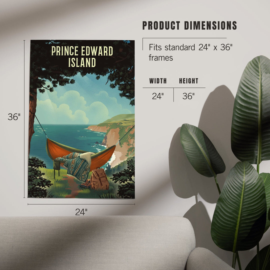 Prince Edward Island, Today's Office, Coastal Series, Hammock on Beach, Art & Giclee Prints Art Lantern Press 