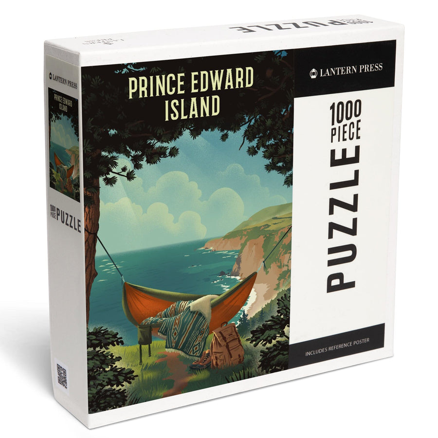 Prince Edward Island, Today's Office, Coastal Series, Hammock on Beach, Jigsaw Puzzle Puzzle Lantern Press 