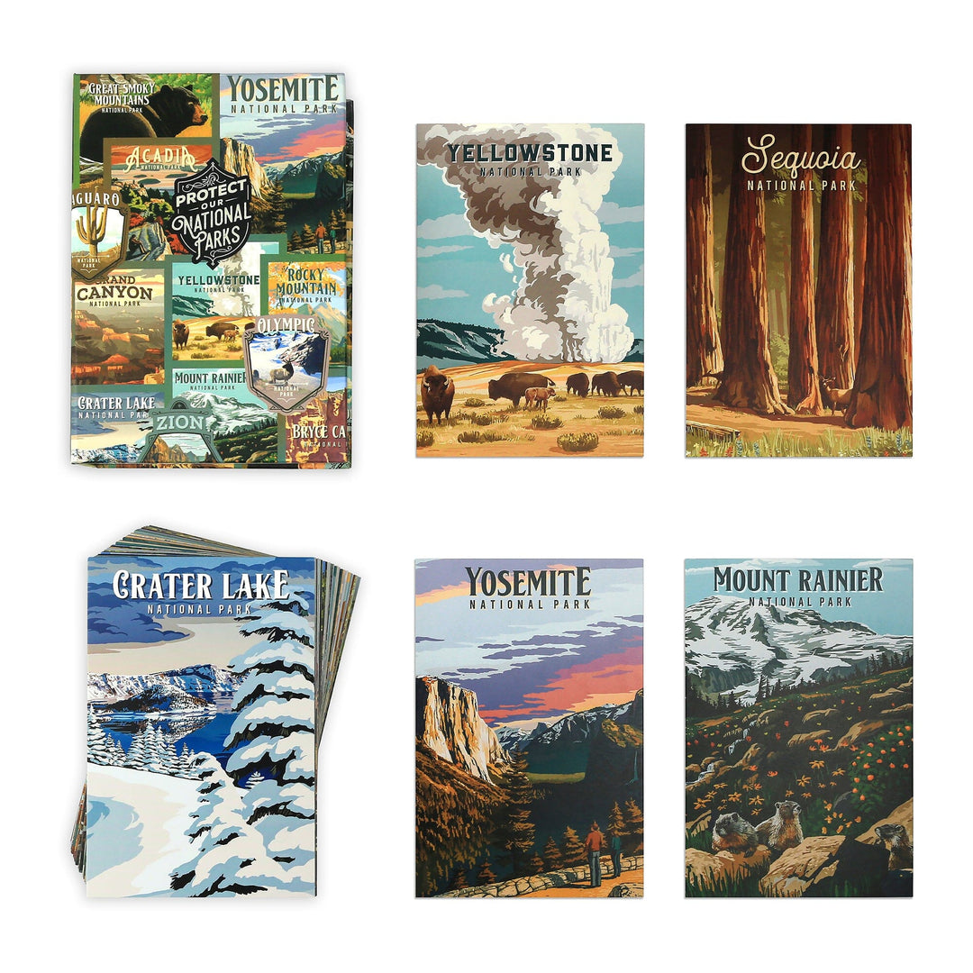 Protect Our National Parks, 63 Postcard Box Set with Unique Cards Collections Lantern Press 