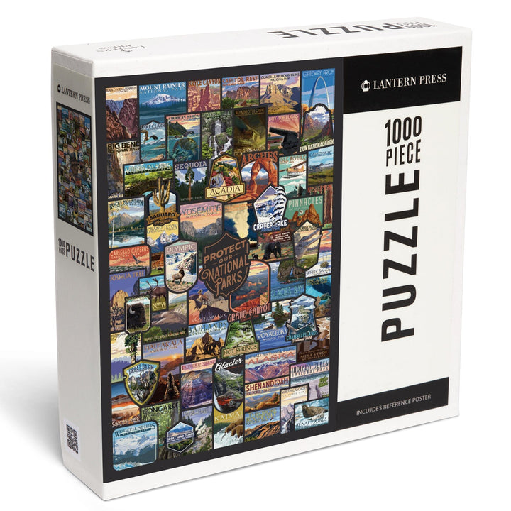 Protect Our National Parks, Collage, Jigsaw Puzzle Puzzle Lantern Press 