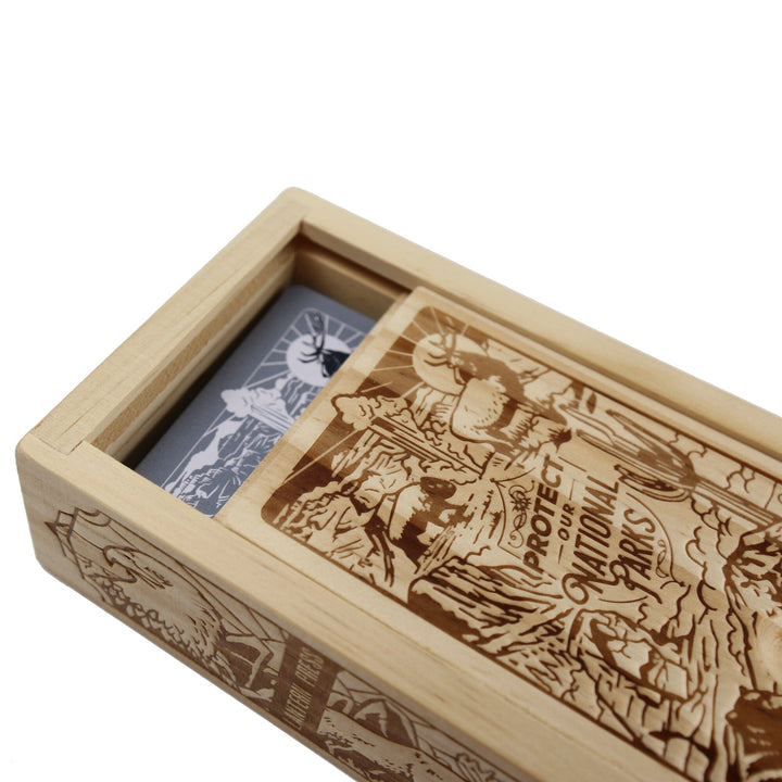 Protect Our National Parks, Premium Playing Cards in Wooden Box Collections Lantern Press 