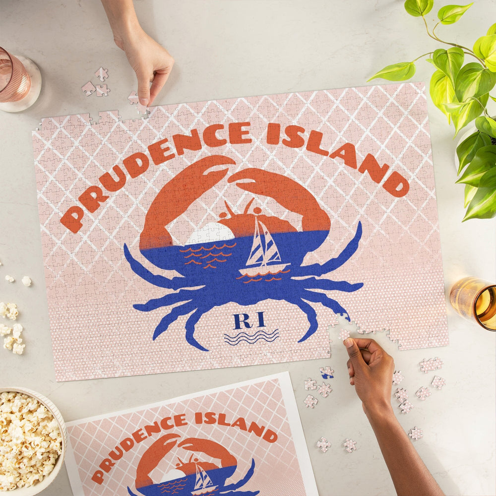 Prudence Island, Rhode Island, Dockside Collection, Crab, Jigsaw Puzzle Puzzle Lantern Press 