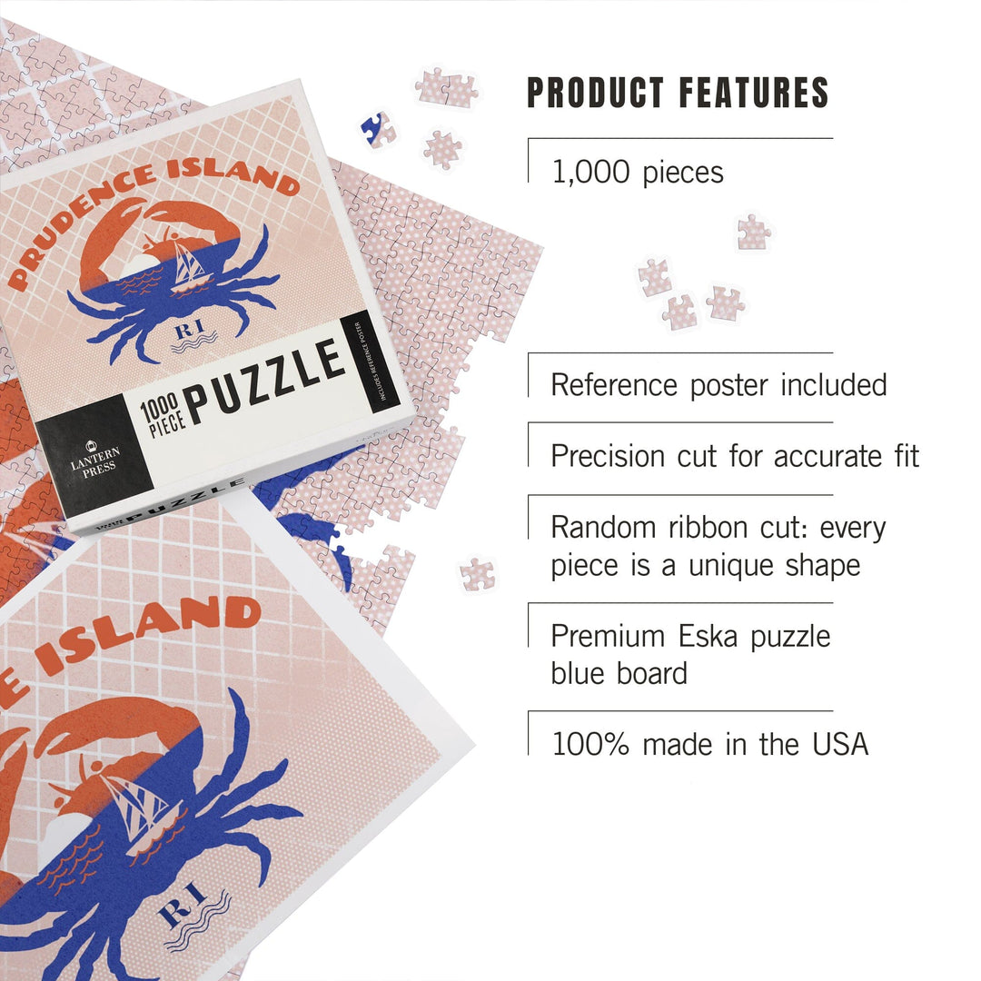 Prudence Island, Rhode Island, Dockside Collection, Crab, Jigsaw Puzzle Puzzle Lantern Press 