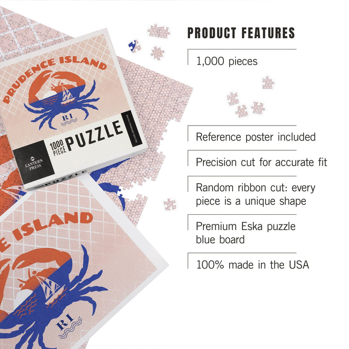 Prudence Island, Rhode Island, Dockside Collection, Crab, Jigsaw Puzzle Puzzle Lantern Press 