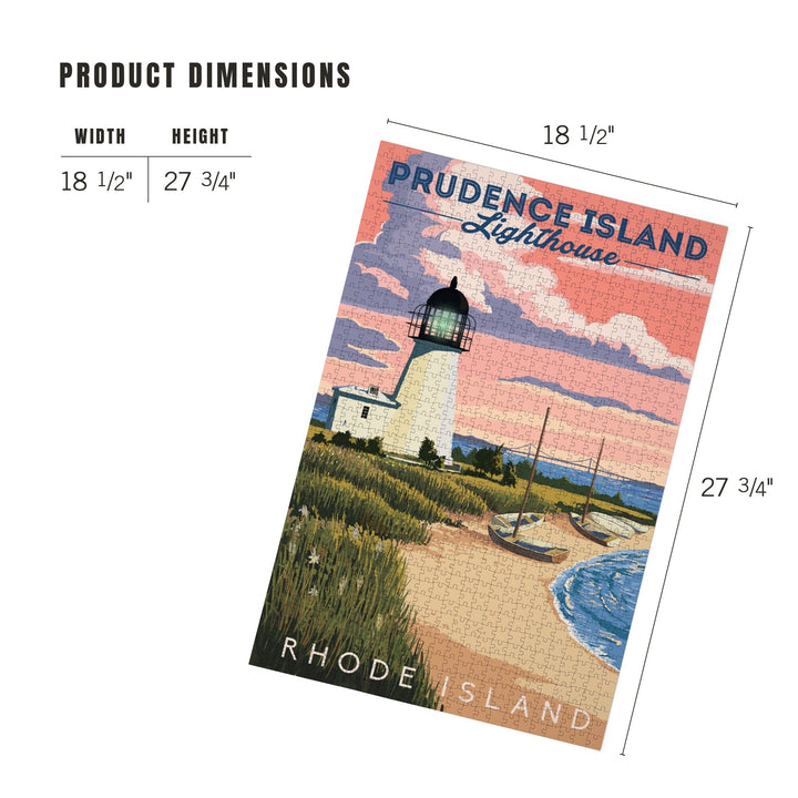 Prudence Island, Rhode Island, Lighthouse, Jigsaw Puzzle Puzzle Lantern Press 